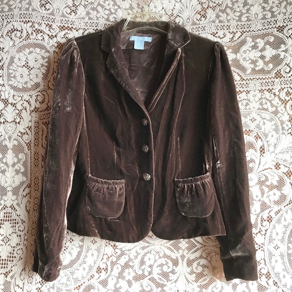 Fresh Twist Brown Velvet Jacket 4